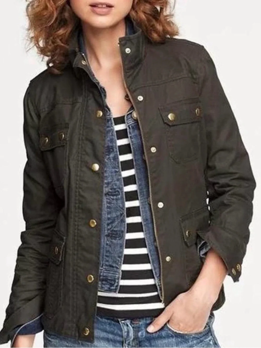 J. Crew olive utility